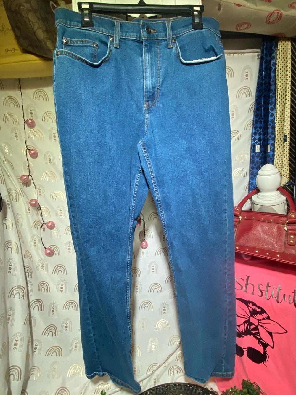 George Straight-Leg Jeans in Medium Blue